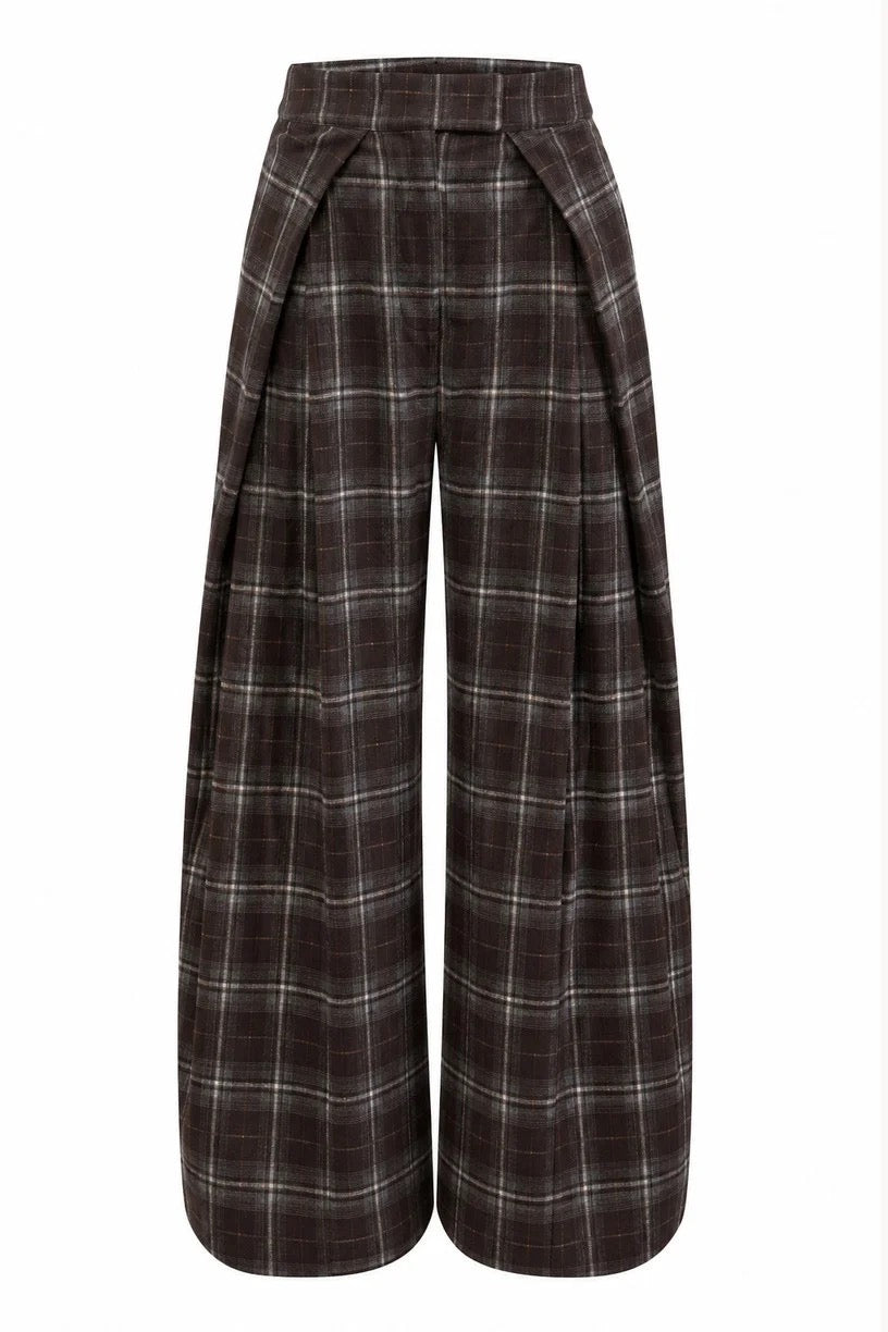 Nell Pant- Brown Flannel
