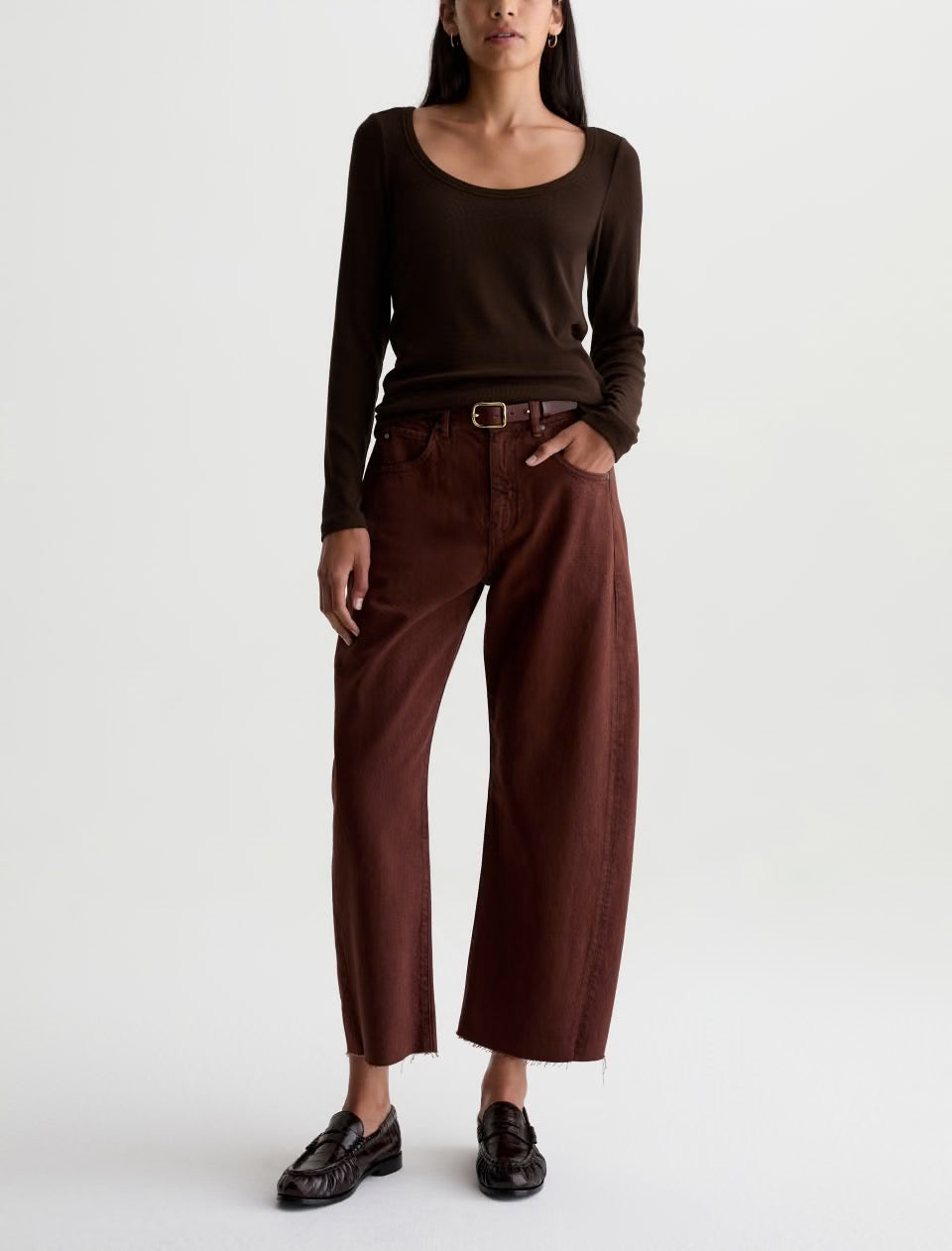 Hattie Crop- Chestnut