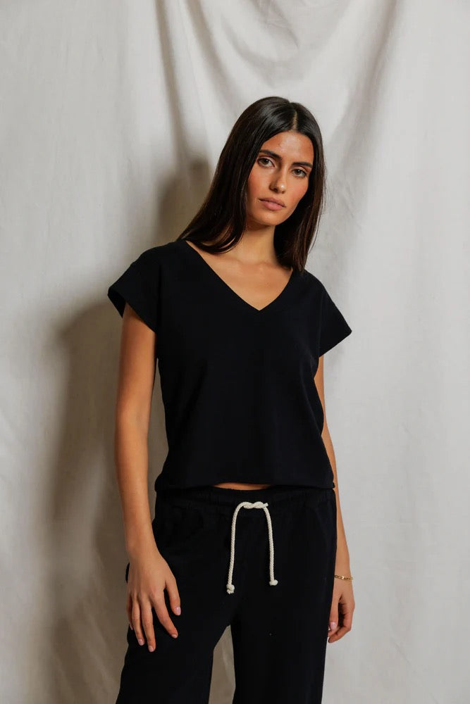 Pearl Japanese Jersey V Neck
