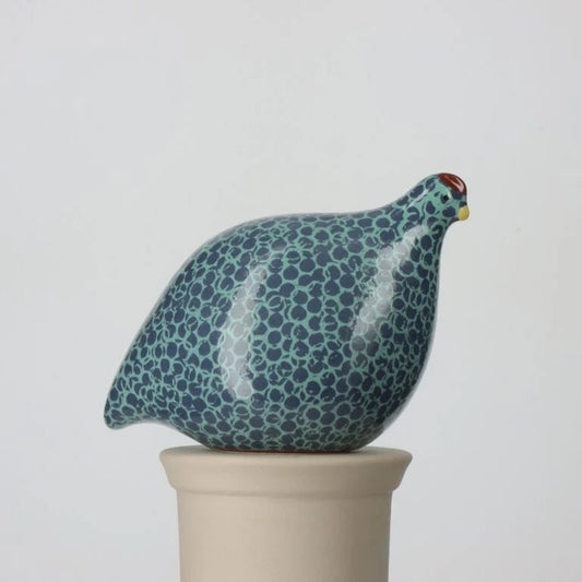 Quail Blue Spotted Turquoise Pecking- Large