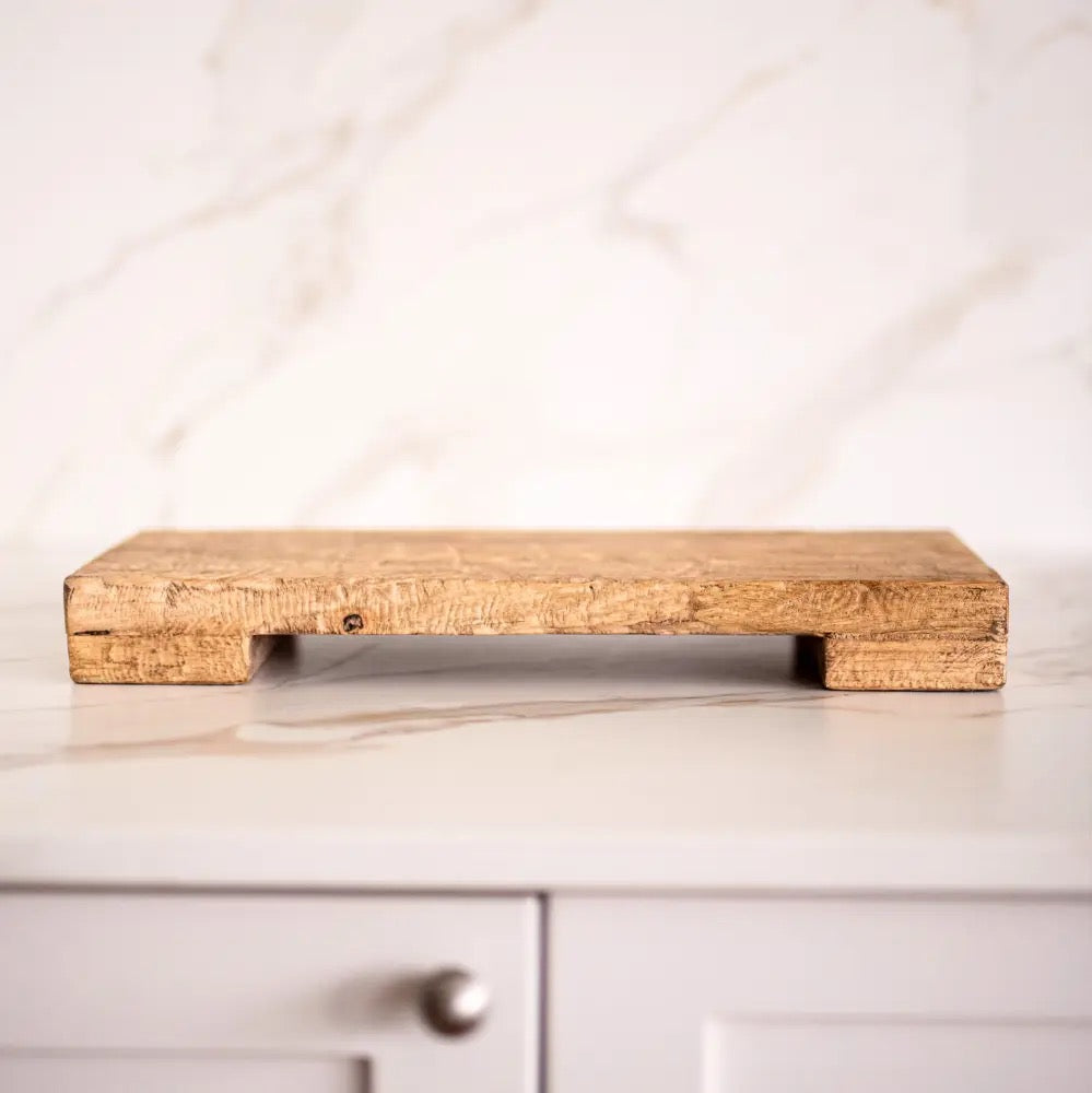 Trivet Riser Reclaimed Elm Wood Natural