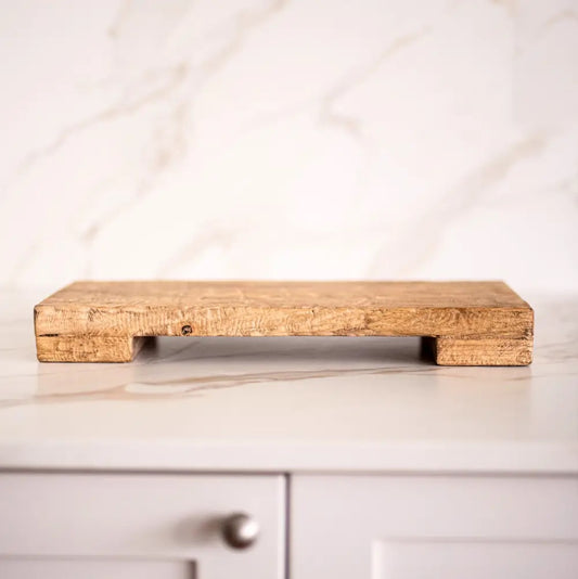 Trivet Riser Reclaimed Elm Wood Natural