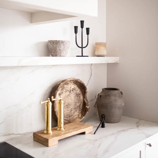 Trivet Riser Reclaimed Elm Wood Natural