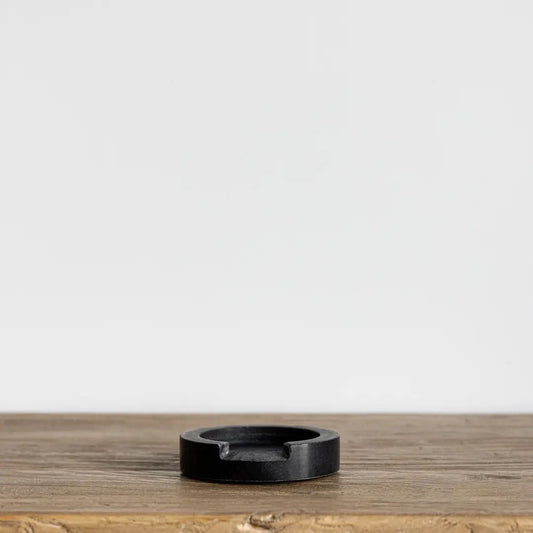 Charcoal Marble Round Spoon Rest