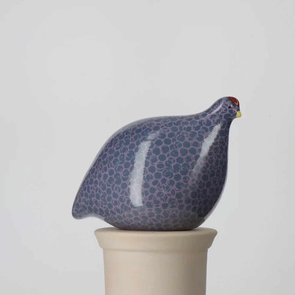 Quail Electric Blue Spotted Mauve- Small