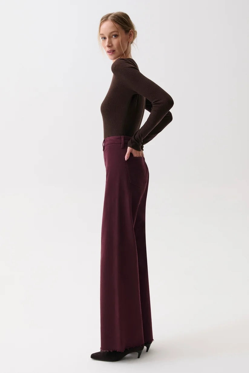 Penny High Rise Wide Leg- Claret