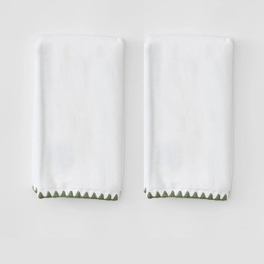 Standard Stitched Edge Powder Hand Towels (pair)