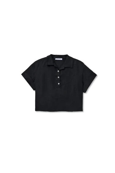 Tabitha Pull Over Cropped Woven Polo