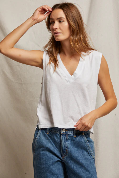 Margot Sleeveless V Neck Tee