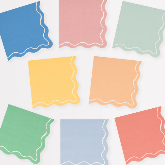 Mixed Wavy Line Napkins