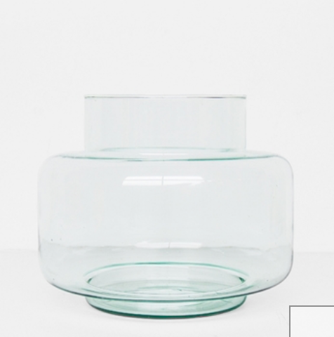 VASE RECYCLED GLASS TRANSPARANT - TRANSPARANT
