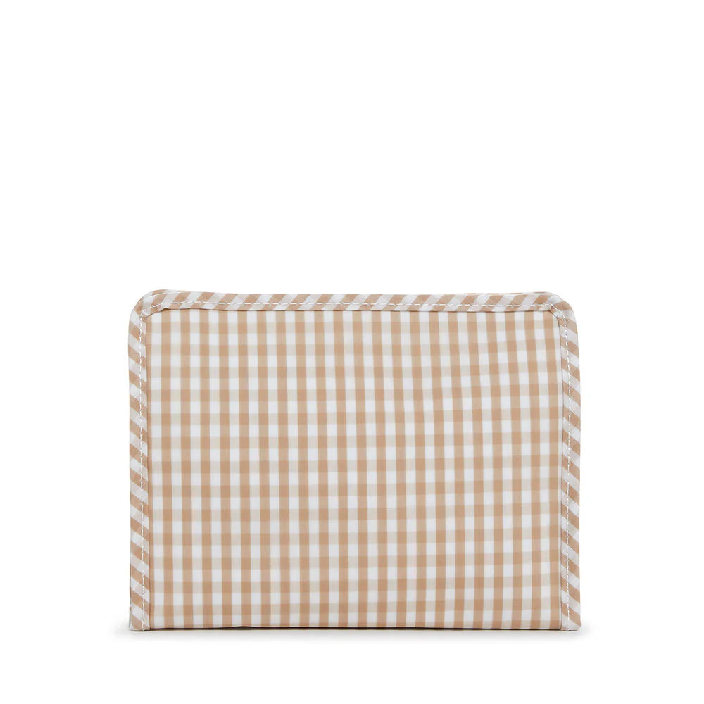 ROADIE MEDIUM Zip Pouch - GINGHAM KHAKI