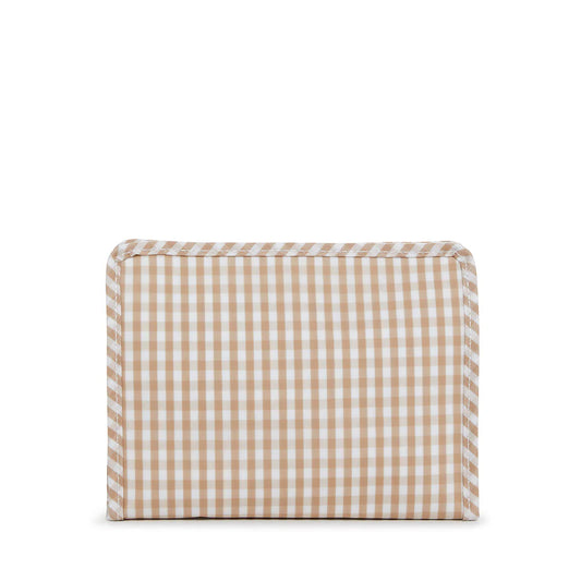 ROADIE MEDIUM Zip Pouch - GINGHAM KHAKI