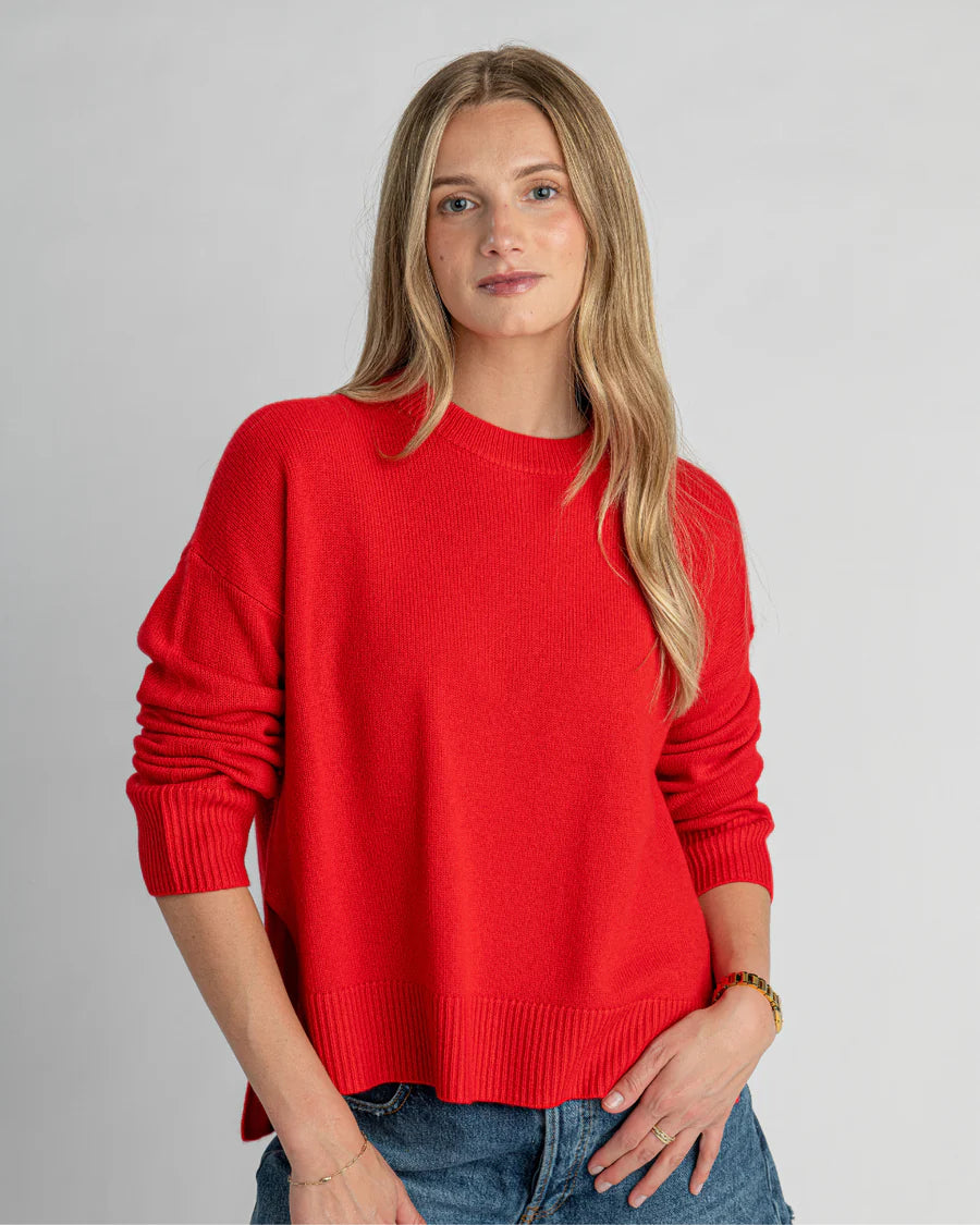 Jessie Boxy Cashmere Crewneck