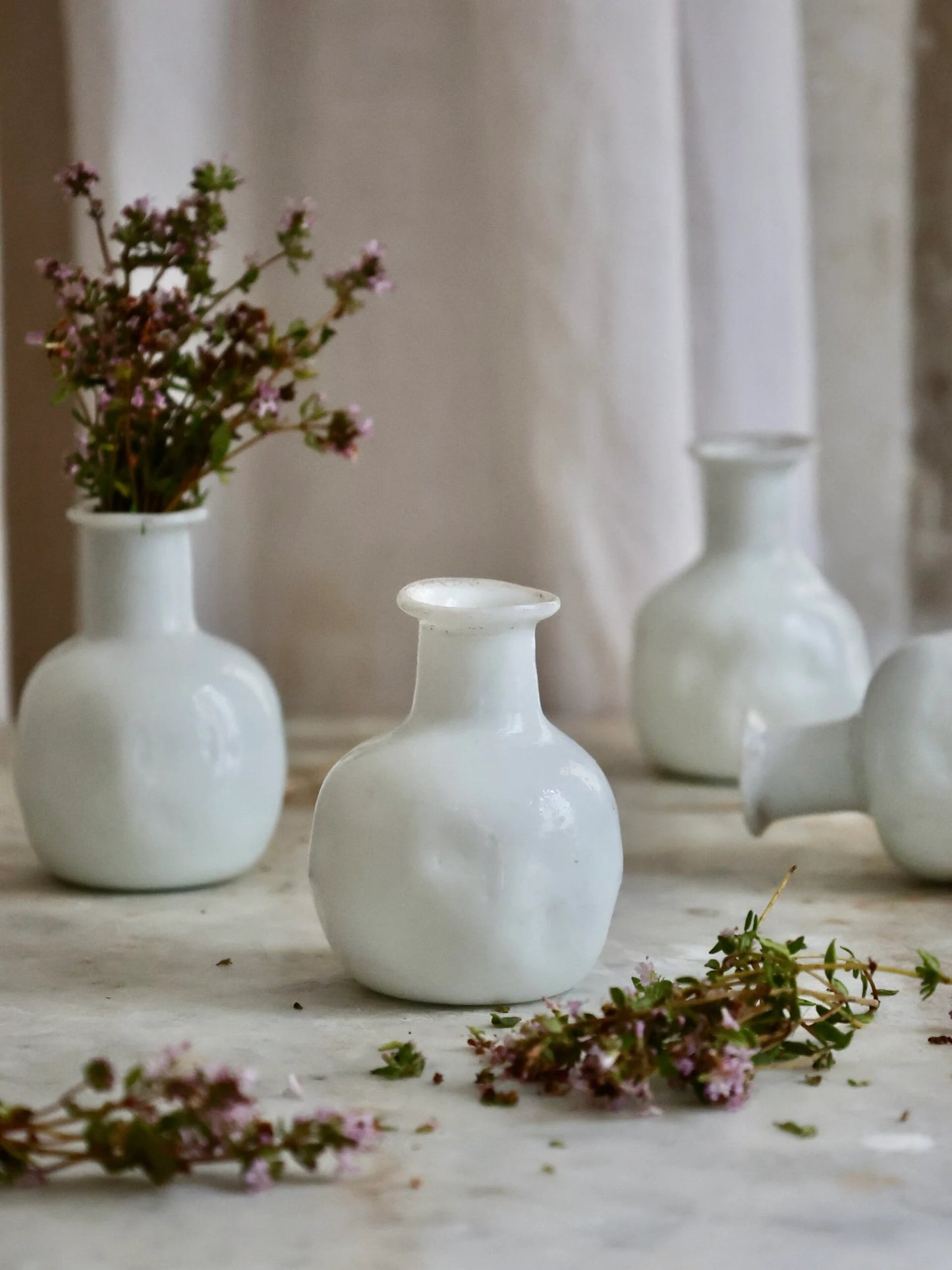 Vase Bosselé White - "Dented" White Vase