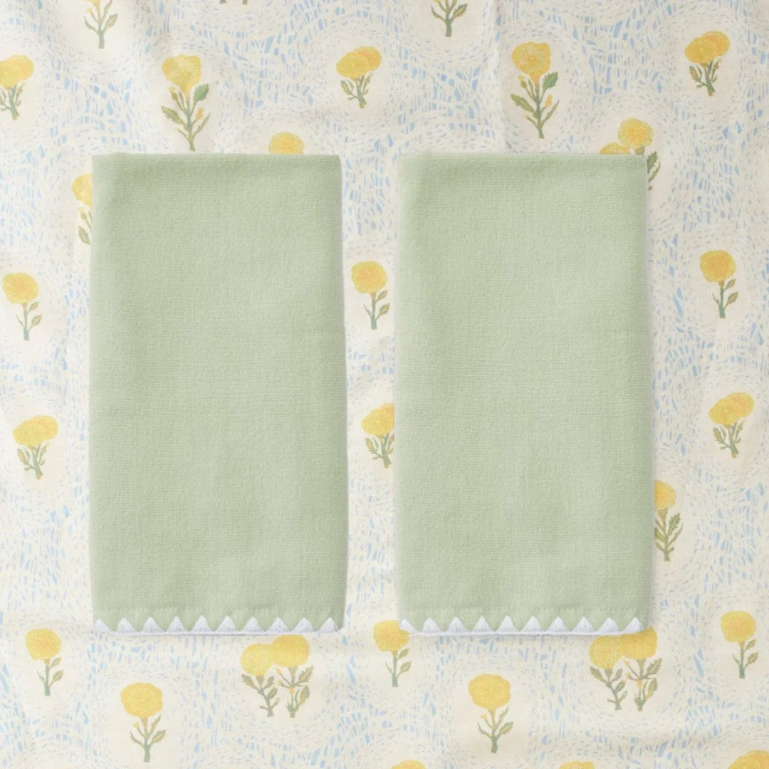 Standard Stitched Edge Powder Hand Towels (pair)