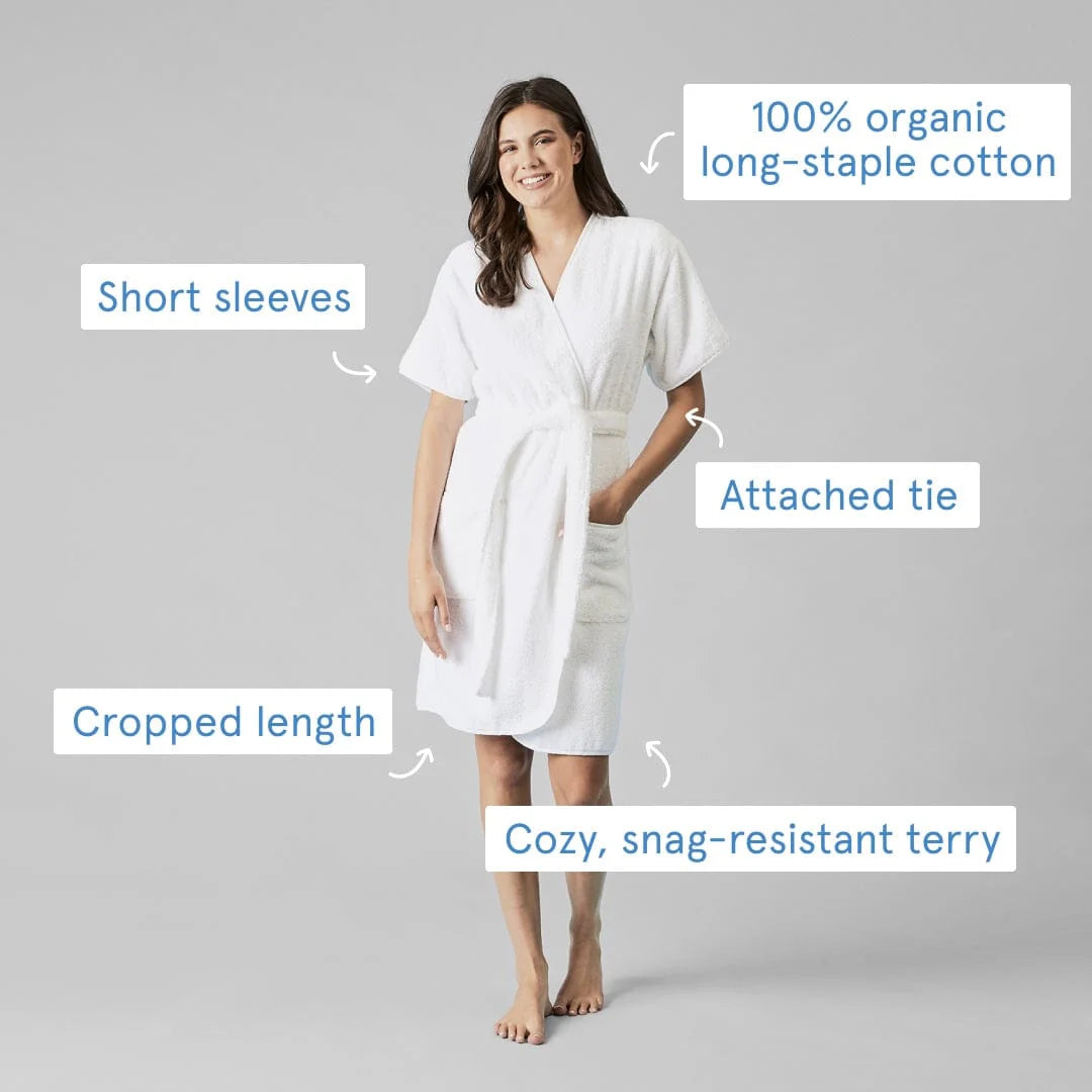 Women's Short 100% Cotton  Luxury Robe