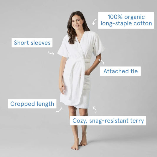 Women's Short 100% Cotton  Luxury Robe