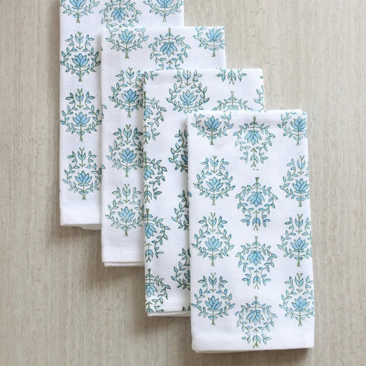 Organic Napkins (set of 4) Lotus Pattern