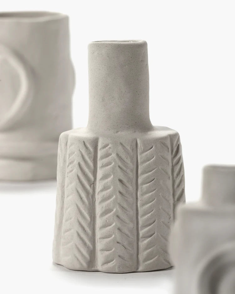Vase Assorted Set of 6 Beige Molly