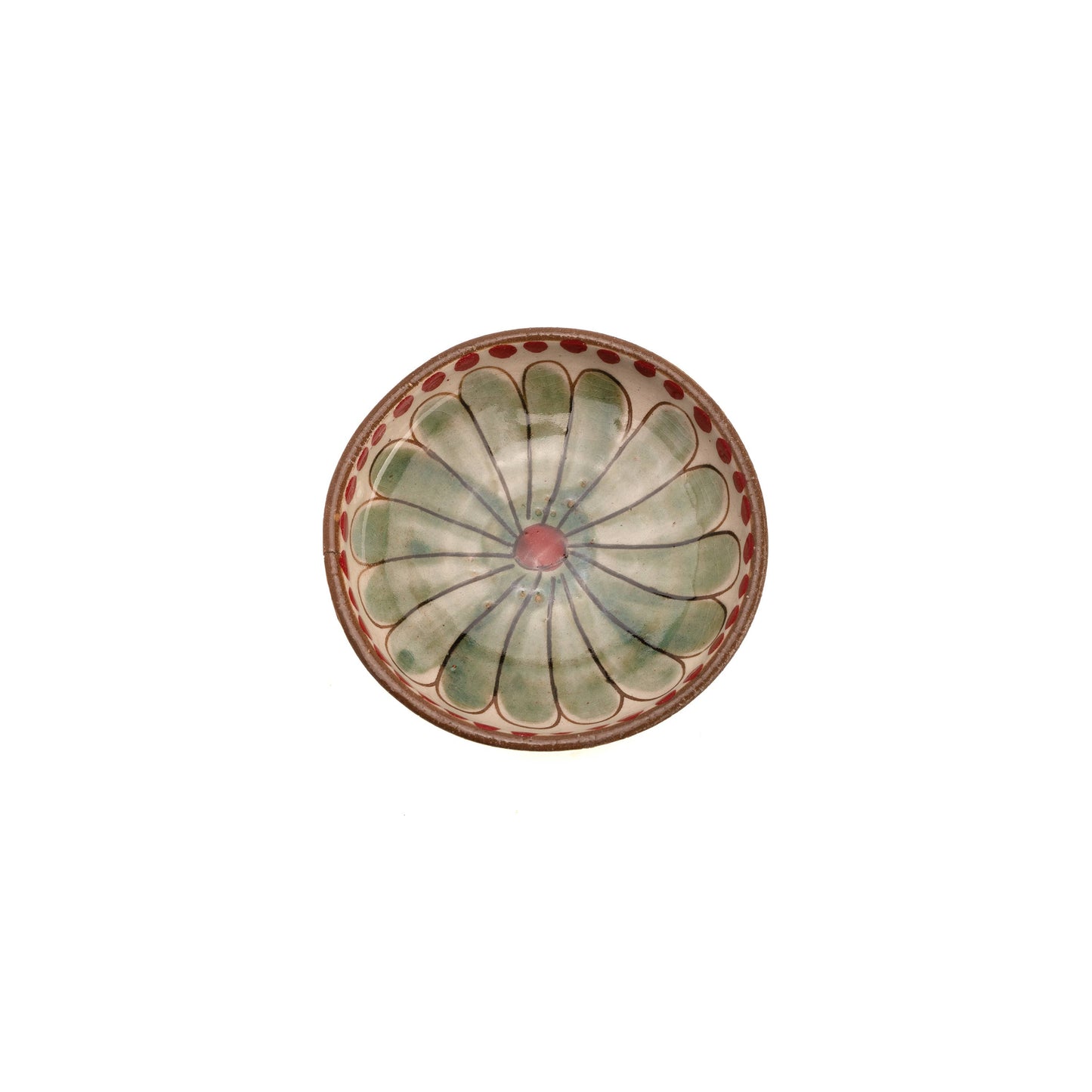 Daisy Mini Ceramic Plate: Red
