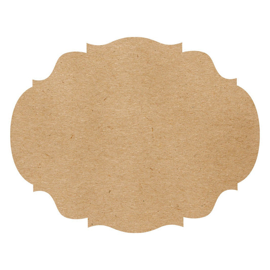 Die-cut Kraft French Frame Placemat- 12 Sheets