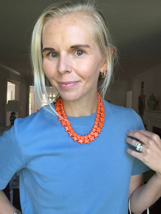 Star Necklace - Large - Orange: Large - Orange / Necklace