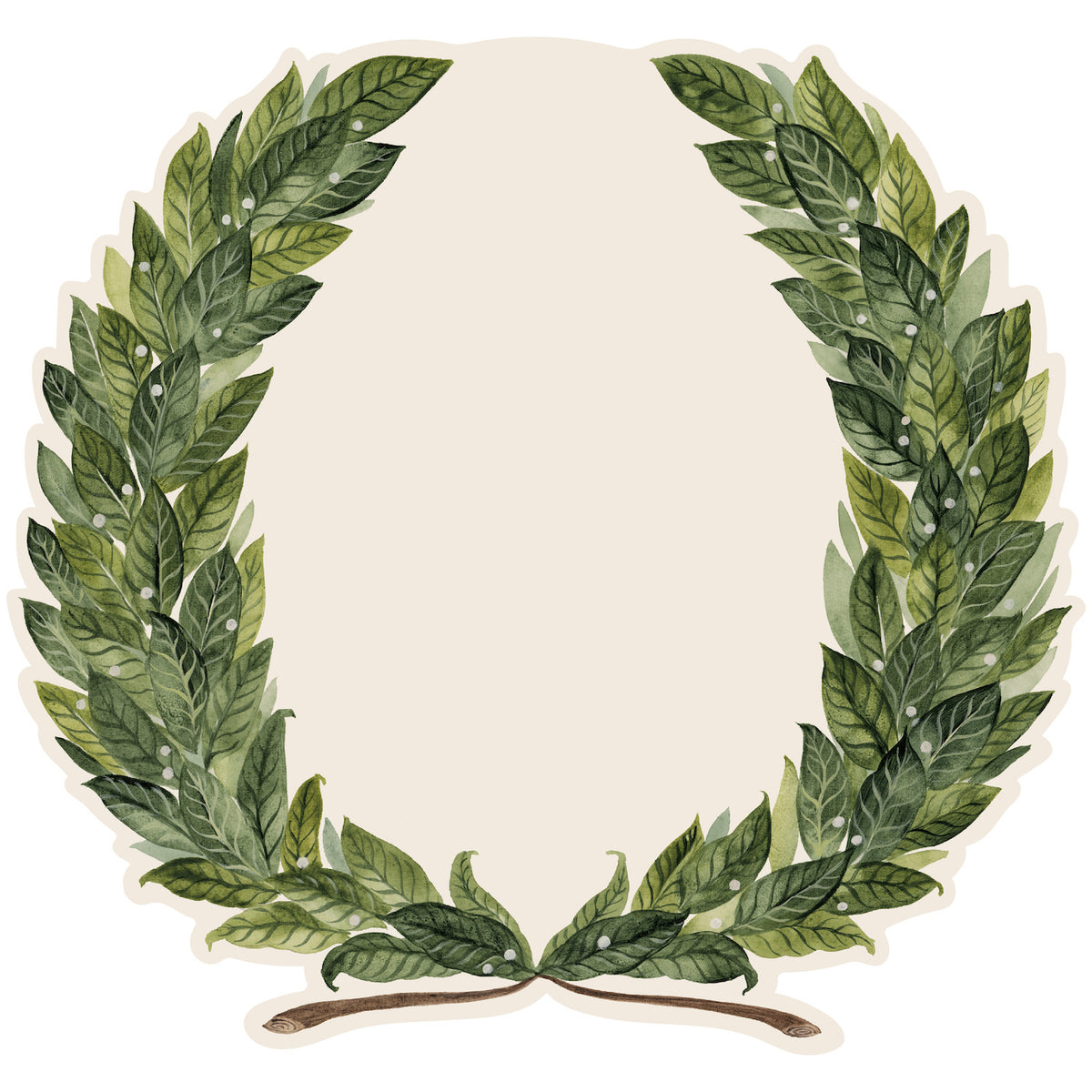 Die-cut Laurel Wreath Placemat- 12 Sheets