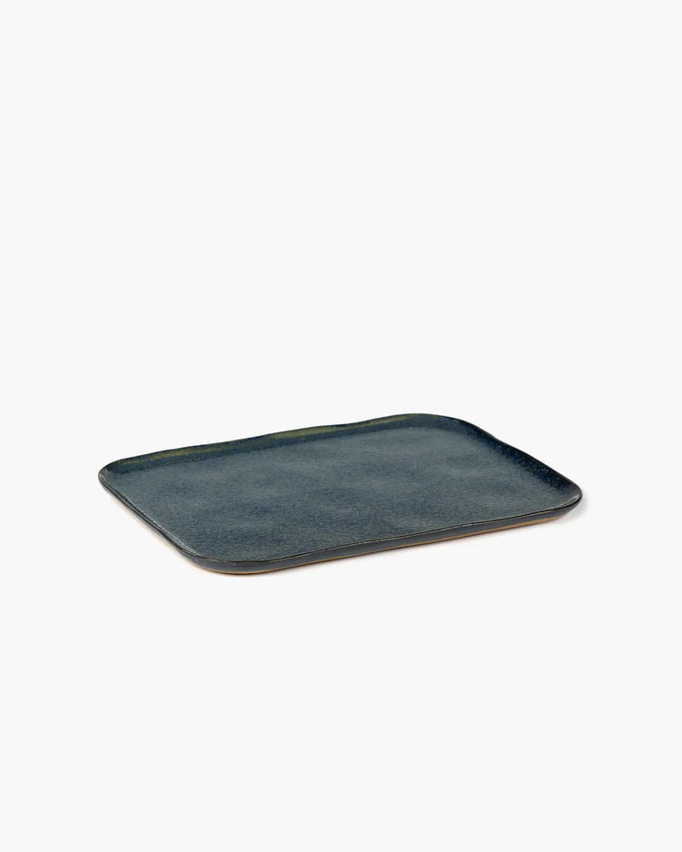 Rectangular Plate Bleu/Grey