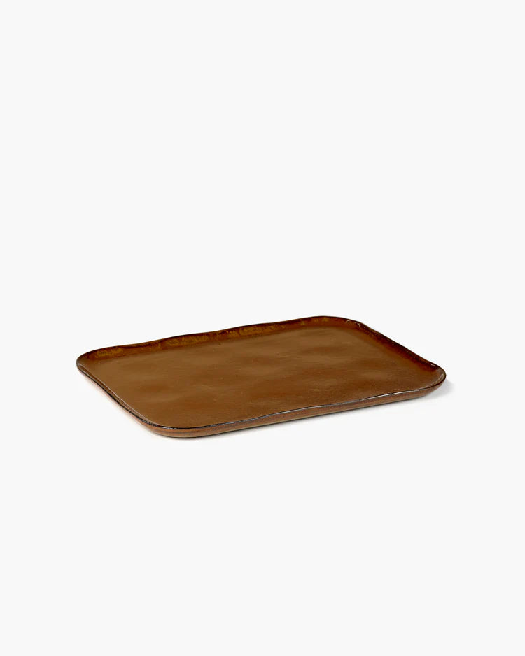 Rectangular Plate Ocher/Brown