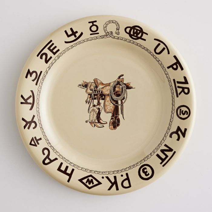 Boots and Saddle Lunch Plate