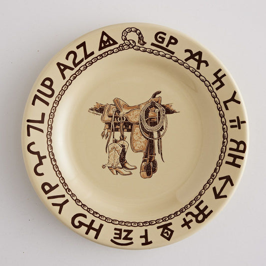 Boot and Saddle Dessert Plate