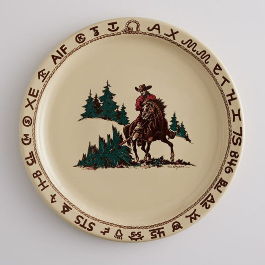 Christmas Western Round Platter