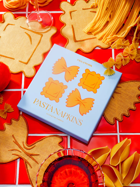 Pasta Cocktail Napkins - Set Of 4