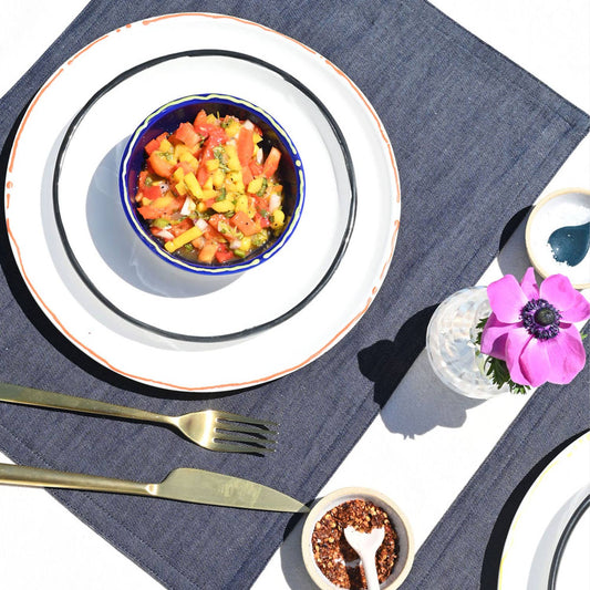 Dark Denim Reversible Placemat