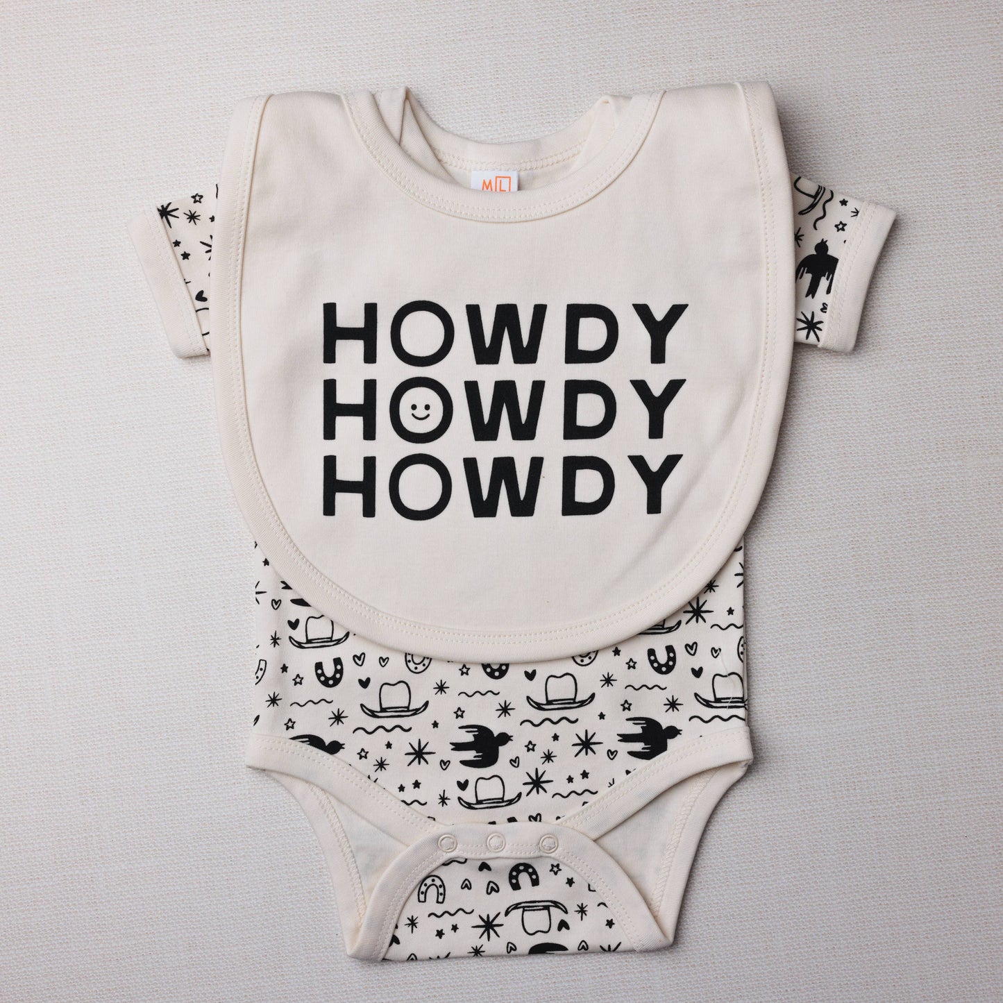 Ranch Hand & Happy Howdy Bib + Bodysuit Set