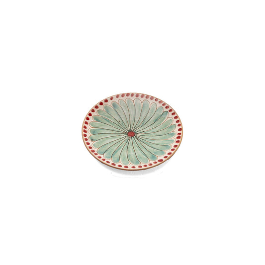 Red Daisy Ceramic Plate: Small