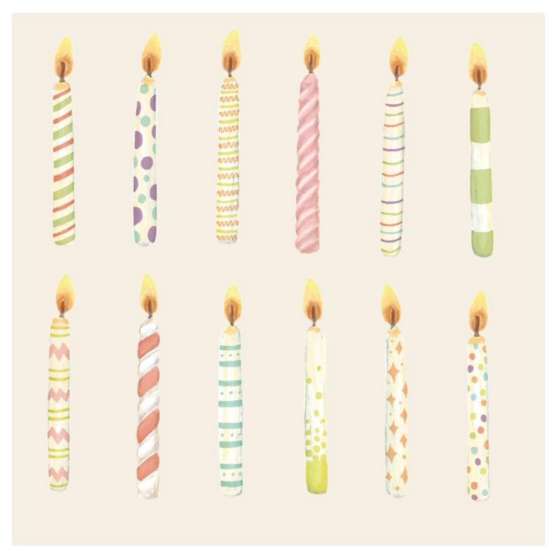 Birthday Candles Cocktail Napkins-Pack of 20