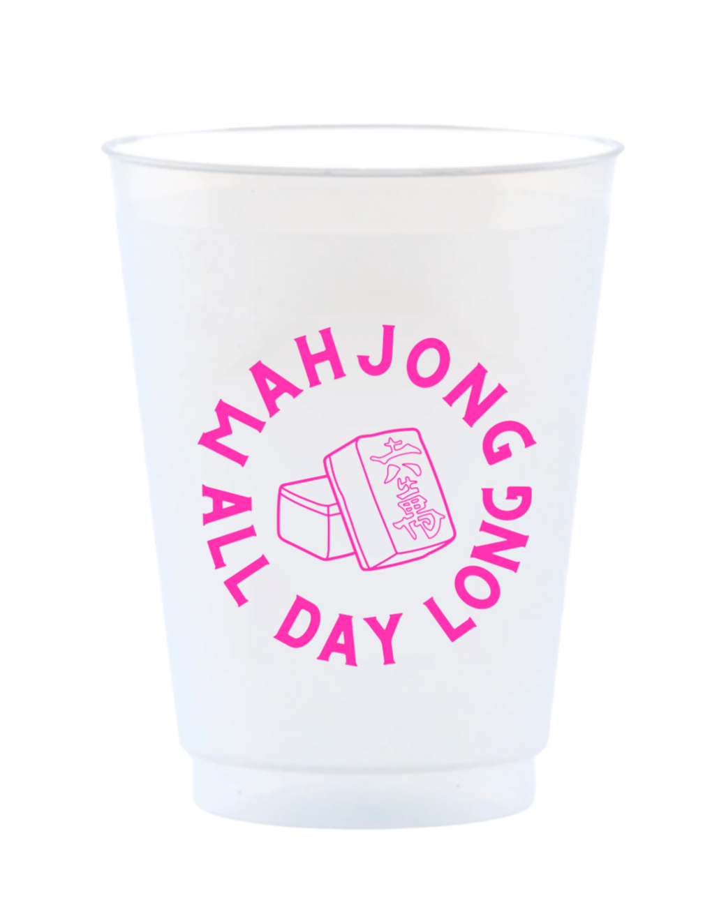 Mahjong All Day Long Reusable Frost Flex Cups