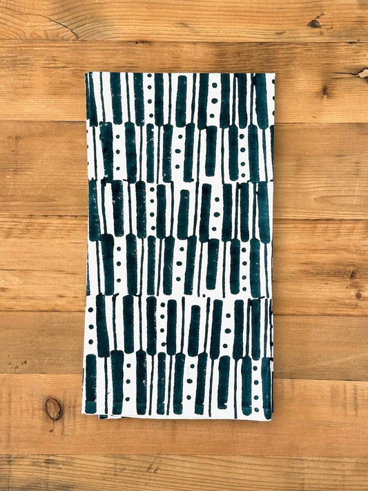 Riley Tea Towel, Midnight Green