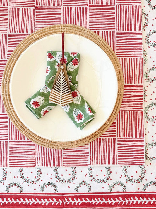 Table Runner - Red Striped