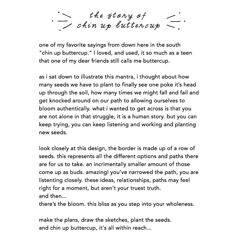 “chin up buttercup” heritage bandana