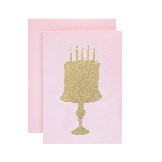 Light Pink Birthday Cake Card
