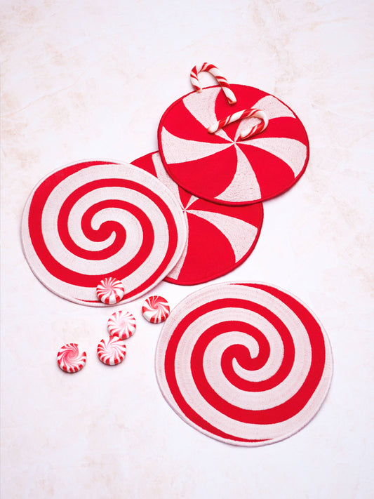 Peppermint Cocktail Napkins - Set of 4