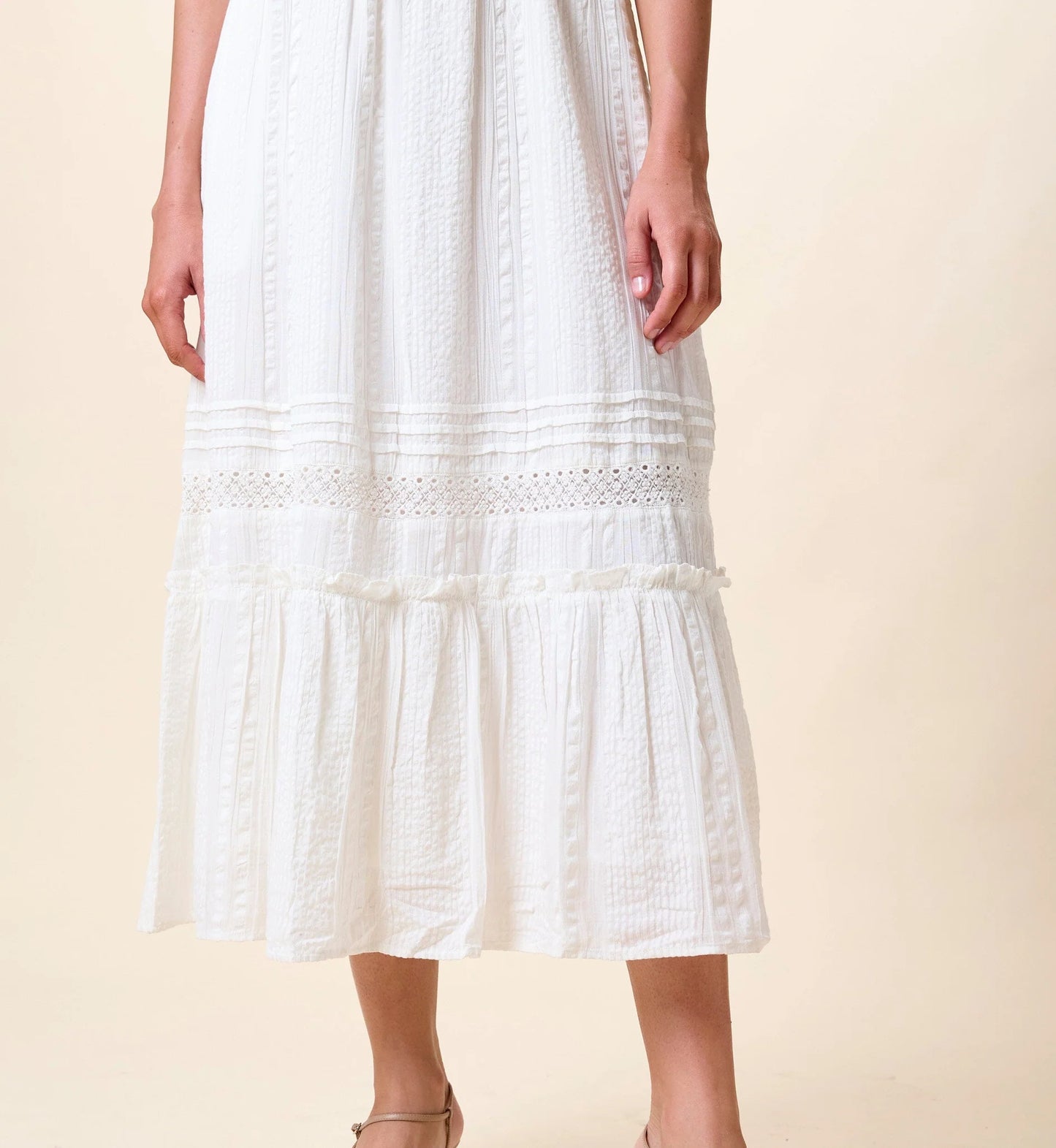Magnolia Ankle Dress- Ivory