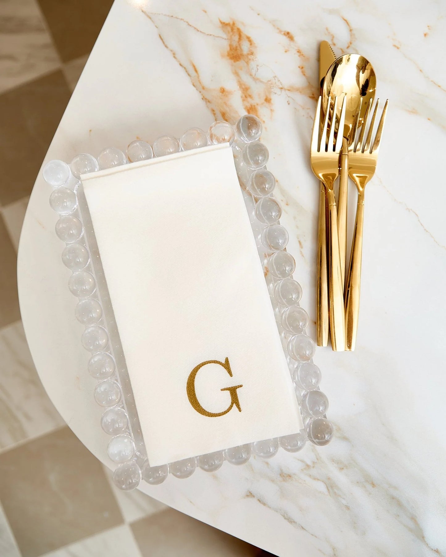 Bubble Lucite Tray Medium