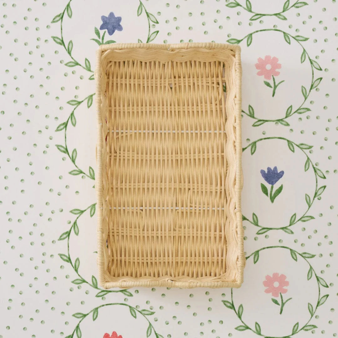 Rattan Guest Towel Tray