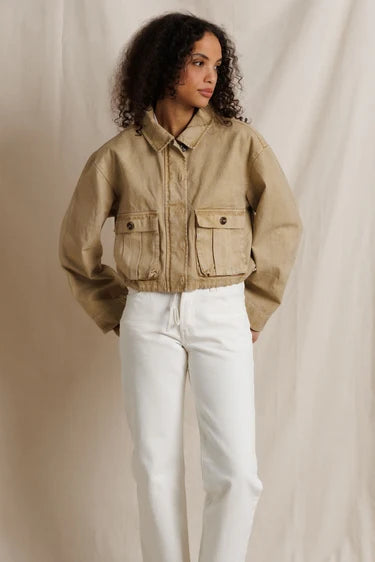 Paloma Cotton Canvas Jacket-Warm Ochre
