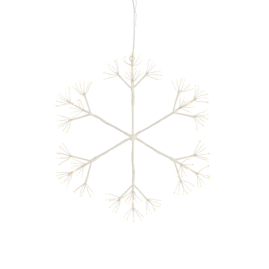 17" White Glittered Starburst Snowflake