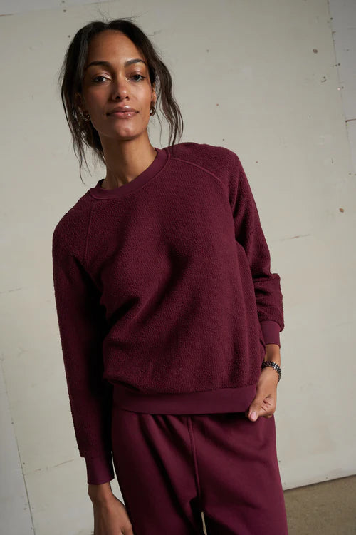 Ziggy - Inside Out Sweatshirt Shrunken Crewneck Burgundy